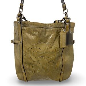 COACH -No. B1173-17065 - Vintage Audrey Yellow Patent Leather Andie Cinched Tote